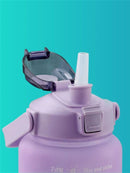 Kit Garrafas 3 em 1 garrafas 2L 900ml 300ml Squeze Academia Treino Tie Dye com adesivos