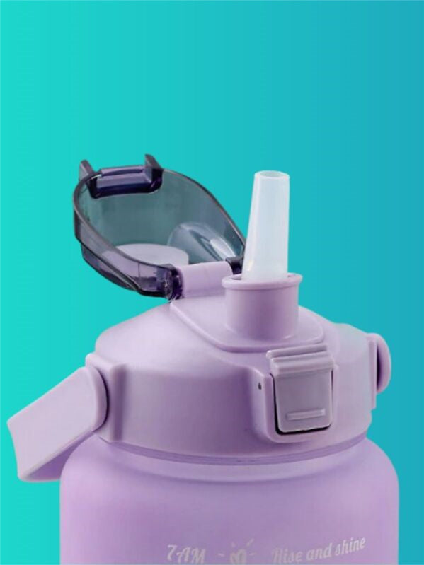 Kit Garrafas 3 em 1 garrafas 2L 900ml 300ml Squeze Academia Treino Tie Dye com adesivos