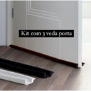 Kit 3 Veda Porta Proteção Protetor de Porta Rolinho Duplo 80cm Comprimento