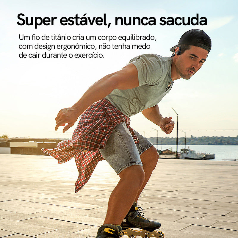 QCY Crossky Link Fones De Ouvido De Condução Aérea V5.3 Bluetooth IPX6 À Prova D'água Esportivos De Proteção Auditiva