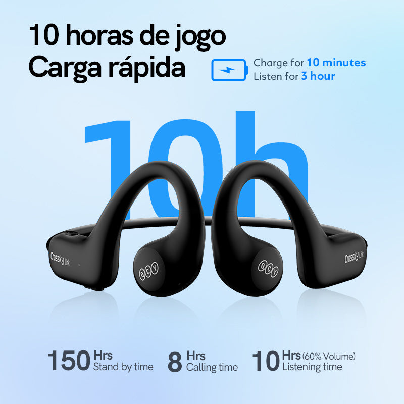 QCY Crossky Link Fones De Ouvido De Condução Aérea V5.3 Bluetooth IPX6 À Prova D'água Esportivos De Proteção Auditiva