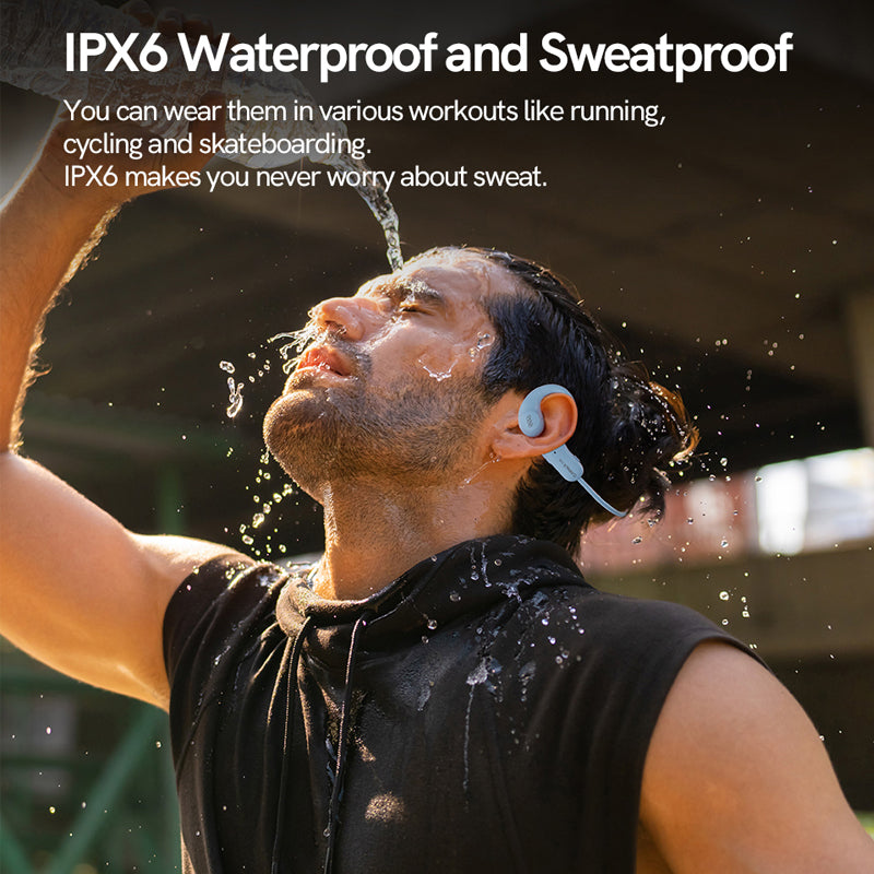 QCY Crossky Link Fones De Ouvido De Condução Aérea V5.3 Bluetooth IPX6 À Prova D'água Esportivos De Proteção Auditiva