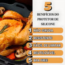 Kit Proteção em Silicone Para Airfriyer 19x19cm Vermelho - Mori